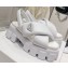 Prada Monolith padded nappa leather sandals White 2023