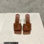 Bottega Veneta Padded Intreccio leather Patch Heel Mules Coffee 2023