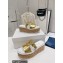 Prada Rubber wedge platform sandals 1XX641 Gold 2023