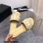 Chanel Leather CHA NEL Mules Apricot 2023