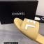 Chanel Leather CHA NEL Mules Apricot 2023