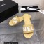 Chanel Leather CHA NEL Mules Apricot 2023