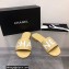 Chanel Leather CHA NEL Mules Apricot 2023