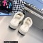 Prada Soft padded nappa leather thong wedge sandals White 2023