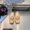 Prada Soft padded nappa leather thong wedge sandals Beige 2023