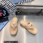 Prada Soft padded nappa leather thong wedge sandals Beige 2023