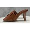 Bottega Veneta Padded Intreccio leather Patch Heel Mules Coffee 2023