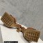 Bottega Veneta Padded Intreccio leather Patch Heel Mules Coffee 2023