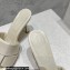 Bottega Veneta Padded Intreccio leather Patch Heel Mules White 2023