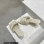 Bottega Veneta Padded Intreccio leather Patch Heel Mules White 2023