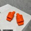Bottega Veneta Padded Intreccio leather Patch Flat Mules Orange 2023