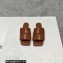 Bottega Veneta Padded Intreccio leather Patch Flat Mules Coffee 2023