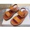 Celine CLEA TRIOMPHE Sandals In Calfskin Brown 2023