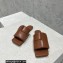 Bottega Veneta Padded Intreccio leather Patch Flat Mules Coffee 2023
