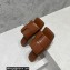 Bottega Veneta Padded Intreccio leather Patch Flat Mules Coffee 2023