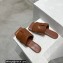 Bottega Veneta Padded Intreccio leather Patch Flat Mules Coffee 2023