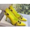 Balenciaga Heel 9cm Cagole Pumps in Arena lambskin Yellow 2023