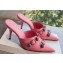 Balenciaga Heel 9cm Cagole Pointed Toe Mules in Arena lambskin Pink 2023