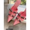 Balenciaga Heel 9cm Cagole Pointed Toe Mules in Arena lambskin Pink 2023