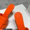 Bottega Veneta Padded Intreccio leather Patch Heel Mules Orange 2023