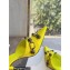 Balenciaga Heel 9cm Cagole Pointed Toe Mules in Arena lambskin Yellow 2023