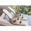 Balenciaga Heel 9cm Cagole Pointed Toe Mules in Arena lambskin White 2023