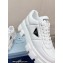 Prada Soft padded nappa leather lace-up loafers White 2023