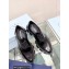 Prada Monolith pointy brushed leather Lace-up loafers Black 2023