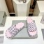 Balenciaga all-over logo-print platform slides Sandals Pink 2023