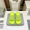 Balenciaga all-over logo-print platform slides Sandals Yellow 2023