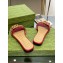 Gucci leather Slide Sandals Red With Bamboo Buckle 2023