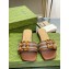 Gucci leather Slide Sandals Brown With Bamboo Buckle 2023