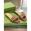 Gucci leather Slide Sandals Brown With Bamboo Buckle 2023