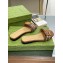 Gucci leather Slide Sandals Brown With Bamboo Buckle 2023