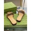 Gucci leather Slide Sandals Brown With Bamboo Buckle 2023