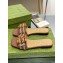 Gucci leather Slide Sandals Brown With Bamboo Buckle 2023