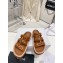 Celine Slides Tippi In Calfskin Brown 2023