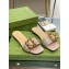Gucci leather Slide Sandals Nude With Bamboo Buckle 2023