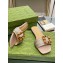 Gucci leather Slide Sandals Nude With Bamboo Buckle 2023
