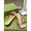 Gucci leather Slide Sandals Nude With Bamboo Buckle 2023