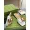 Gucci leather Slide Sandals White With Bamboo Buckle 2023