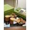 Gucci leather Heel 6.5cm Slide Sandals Brown With Bamboo Buckle 2023