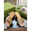 Gucci leather Heel 6.5cm Slide Sandals Nude With Bamboo Buckle 2023