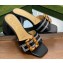 Gucci leather Heel 6.5cm Slide Sandals Black With Bamboo Buckle 2023