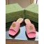 Gucci GG embroidered Slide Sandals Canvas Pink With Double G 2023
