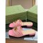 Gucci GG embroidered Slide Sandals Canvas Pink With Double G 2023