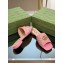 Gucci GG embroidered Slide Sandals Canvas Pink With Double G 2023