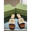 Gucci GG embroidered Slide Sandals crochet cotton Beige/Blue With Double G 2023