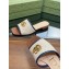 Gucci GG embroidered Slide Sandals crochet cotton Beige/Blue With Double G 2023