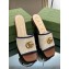 Gucci GG embroidered Slide Sandals crochet cotton Beige/Blue With Double G 2023